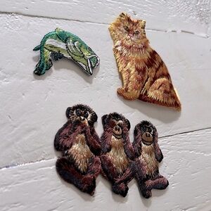 Animal Embroidered Patches Set